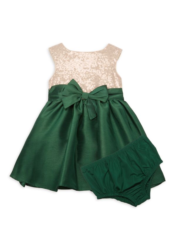 Pippa & Julie Baby Girl's 2-Piece Sequin Dress & Bloomers Set